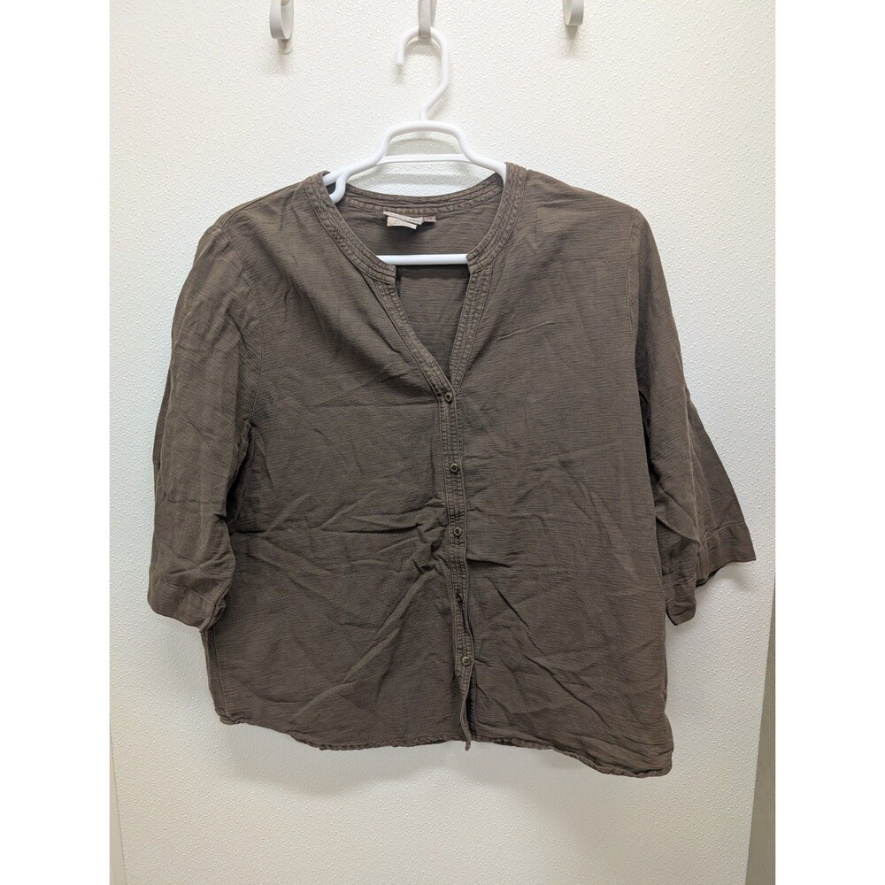 Hot Cotton By Marc Ware Womens 2x Cotton Made Usa Mandarin Tunic Top Texture
